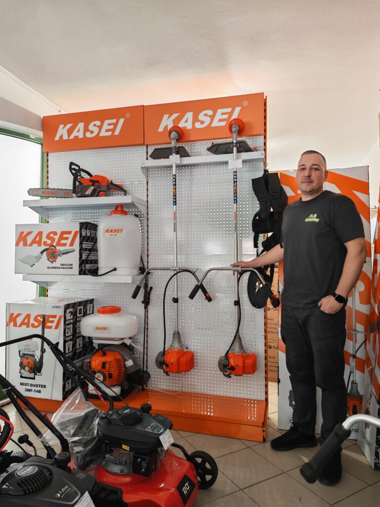 Kasei szakkereskedés Kaposvár, fűkaszák, fűnyírók, fűnyírrótraktor